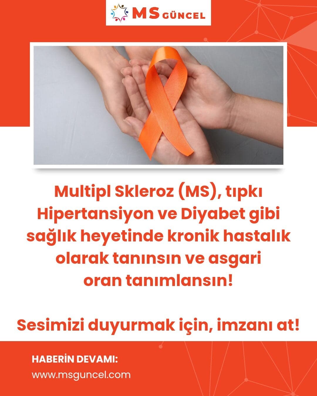 MS, sağlık heyetinde dikkate alınan kronik hastalıklar listesine eklensin!