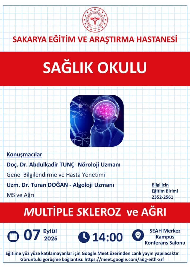 MS ve Ağrı – Sağlık Okulu Etkinliği
